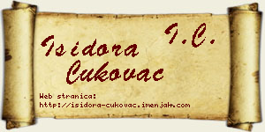 Isidora Cukovac vizit kartica